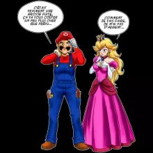 Pull « Le plombier et la blonde pulpeuse... » – Parodie Super Mario