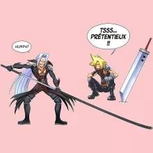 Body bébé (Filles) Clad « Mégalo-lame ! (Edition Limitée) » – Parodie Final Fantasy VII