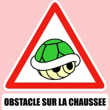 Body bébé (Filles) La carapace verte « Obstacle sur la chaussée ! » – Parodie Mario Kart