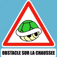 Body bébé La carapace verte « Obstacle sur la chaussée ! » – Parodie Mario Kart