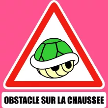 Débardeur Enfant Fille La carapace verte « Obstacle sur la chaussée ! » – Parodie Mario Kart