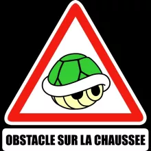 Sweat à capuche La carapace verte « Obstacle sur la chaussée ! » – Parodie Mario Kart
