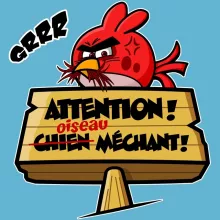 Body bébé « Oiseau méchant » – Parodie Angry Birds