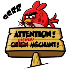 Casquette Enfant « Oiseau méchant » – Parodie Angry Birds