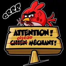 Pull « Oiseau méchant » – Parodie Angry Birds