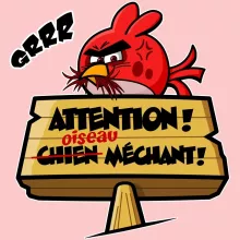 T-shirt Femme « Oiseau méchant » – Parodie Angry Birds