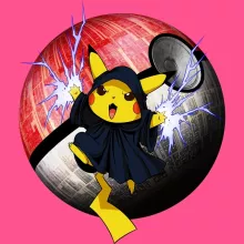 Camiseta Niña sin mangas Palpatine “Palpatine y Pikachu” – Parodia de Pokémon