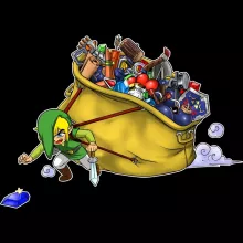 T-shirt de mulher Link – Zelda de parodia