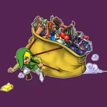 T-shirt de mulher Link – Zelda de parodia