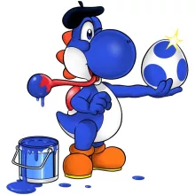 Blauer Yoshi Tasse – Parodie auf Yoshi