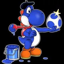 Maglietta bebè “Yoshi blu” – Parodia dei Yoshi