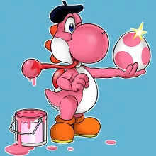 Pink Yoshi Baby Bodysuit – Yoshi parody
