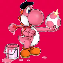 Rosa Yoshi Kinder Kappe – Parodie auf Yoshi
