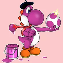 Paarse Yoshi Babyromper (meisje) – Yoshi parodie