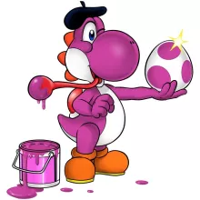Paarse Yoshi Mouwloos Babyromper – Yoshi parodie