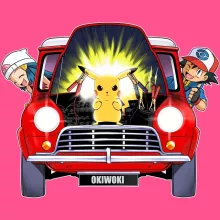 Débardeur Enfant Fille Pikachu « Pika dépannage » – Parodie Pokémon