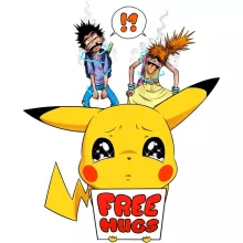 Pikachu Kid Cap “Free Hugs” – Pokémon parody