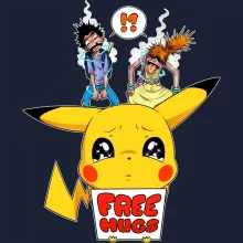 Sweat-Shirt à capuche Pikachu « Pika Free Hugs » – Parodie Pokémon