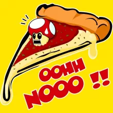 Casquette Toad « Pizza aux Champignons ! » – Parodie Super Mario