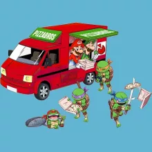 Donatello Kinder Kappe “Donatello,Leonardo,Raphael, Michelangelo und Mario und Luigi” – Parodie auf Super Mario