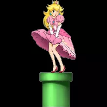 Coque Téléphone Portable Princesse Peach « Poupoupidou Pou » – Parodie Super Mario