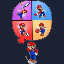 Felpa con cappuccio Mario “Mario e Wii Fit” – Parodia dei Super Mario