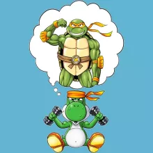 Cappello Bambino e Bambina “Yoshi e Michelangelo” – Parodia dei Yoshi