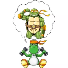 Petten “Yoshi en Michelangelo” – Yoshi parodie