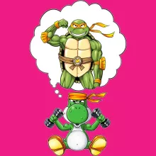 Women's Tank Top “Yoshi and Michelangelo” – Yoshi parody