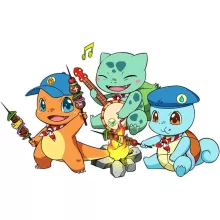 Schiggy Untersetzer “Starters Party” – Parodie auf Pokémon