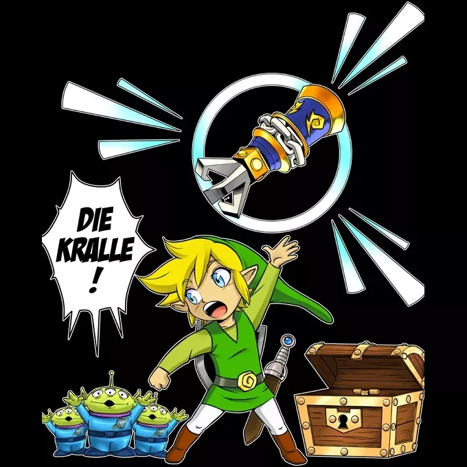 iPhone 11 Pro Handyhülle Parodie auf Zelda Link and die Aliens