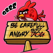 Girls Kids Tank Top – Angry Birds parody