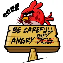 Girls Kids T-shirt – Angry Birds parody