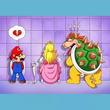 Body bébé « Un coeur brisé ! » – Parodie Super Mario