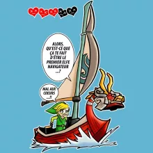 Body bébé Link « Un elfe à la mer.... » – Parodie Zelda
