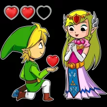 Fatinho de manga comprida para bebé Link “Link e PrincesaZelda” – Zelda de parodia