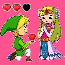 Camisola de alças crianças raparigas Link “Link e PrincesaZelda” – Zelda de parodia