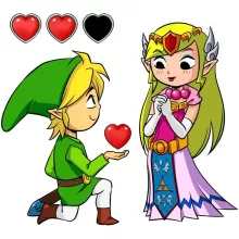 Caneca Link “Link e PrincesaZelda” – Zelda de parodia