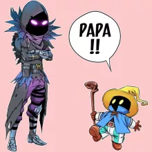 Body bébé (Filles) Corbeau « Un papa mystérieux » – Parodie Final Fantasy VII