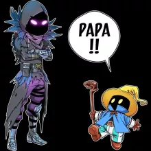 Body bébé manches longues Corbeau « Un papa mystérieux » – Parodie Final Fantasy VII