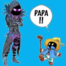 T-shirt bébé Corbeau « Un papa mystérieux » – Parodie Final Fantasy VII