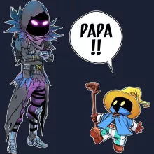 Sweat-Shirt à capuche Corbeau « Un papa mystérieux » – Parodie Final Fantasy VII