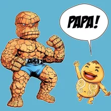Body bébé La Chose « Un papa solide comme un roc ! » – Parodie Zelda