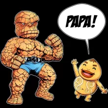 Pull Enfant La Chose « Un papa solide comme un roc ! » – Parodie Zelda
