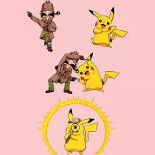 Body bébé (Filles) Pikachu « Une Fusion élémentaire... » – Parodie Pokémon
