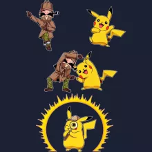 Pikachu Kapshirt “Pikachu en Sherlock Holmes” – Pokémon parodie
