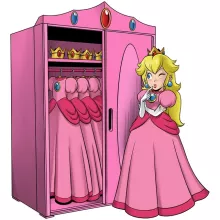 Body bébé Princesse Peach « Une garde-robe de princesse...!? » – Parodie Super Mario