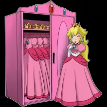 Coque Téléphone Portable Princesse Peach « Une garde-robe de princesse...!? » – Parodie Super Mario