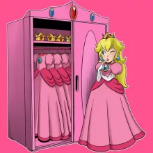 Peach Kinderen Meisjes Tank Top – Super Mario parodie