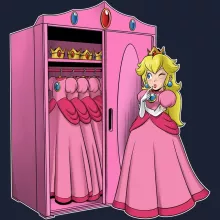 Sweat-Shirt à capuche Princesse Peach « Une garde-robe de princesse...!? » – Parodie Super Mario
